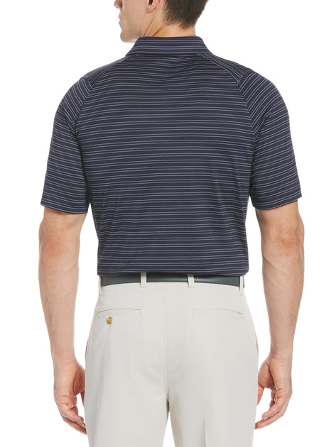 Callaway Men's Golf Trademark Shape Shifter Chevron Print Polo Shirt, Vallarta Blue, Polyester/Elastane