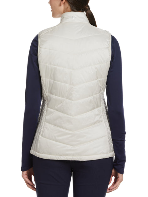 Womens Quilted Golf Vest with Mutli-Directional Stitching