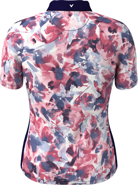 Womens Short Sleeve Floral Polo Top | Callaway Apparel