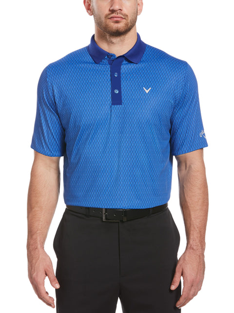 Big & Tall Allover Tees Print Swing Tech Polo-Polos-Callaway