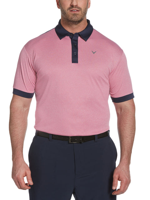 Big & Tall Birdseye Color Block Polo-Polos-Callaway