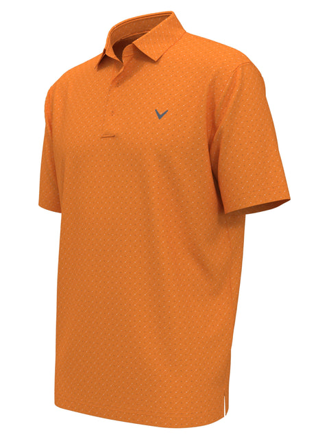 Chevron Print Golf Polo (Bird Of Paradise) 