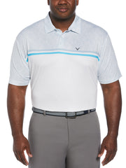 Big & Tall Short Sleeve All Over Tee Time Print Polo-Polos-Callaway