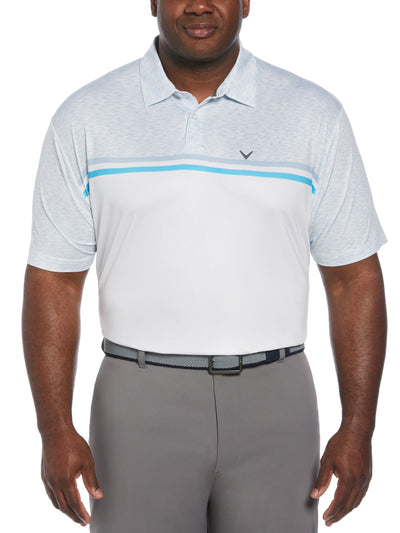 Big & Tall Short Sleeve All Over Tee Time Print Polo-Polos-Callaway