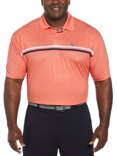 Big & Tall Short Sleeve All Over Tee Time Print Polo-Polos-Callaway