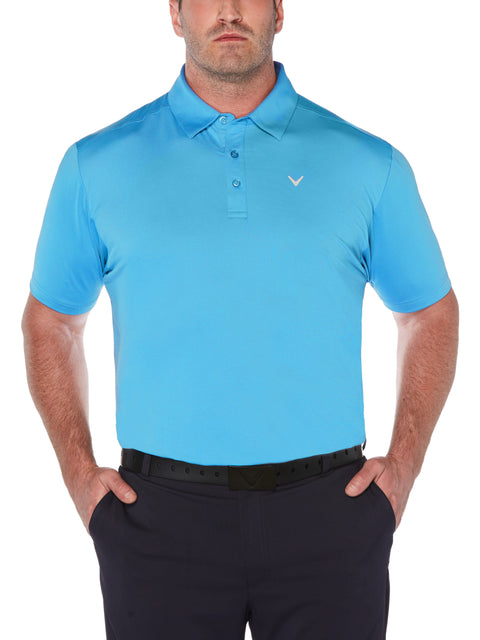 Big & Tall Cooling Micro Hex Polo with Chevron-Polos-Callaway