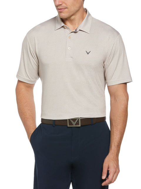 Big & Tall Heather Geo Print Golf Polo-Polos-Callaway