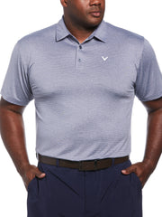 Big & Tall Heather Micro Stripe Golf Polo-Polos-Callaway