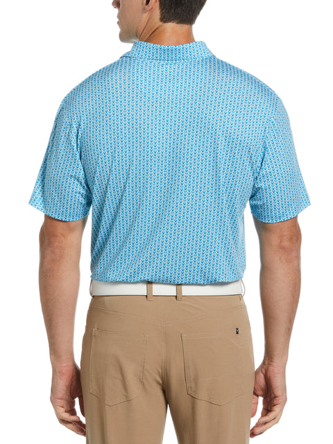 Big & Tall Herringbone Print Polo-Polos-Callaway