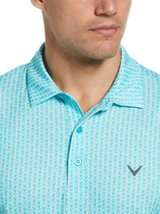 Big & Tall Herringbone Print Polo-Polos-Callaway