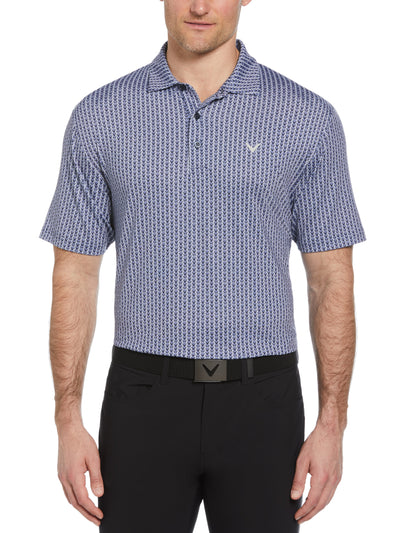 Big & Tall Herringbone Print Polo-Polos-Callaway