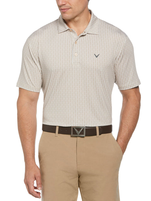 Big & Tall Herringbone Print Polo-Polos-Callaway