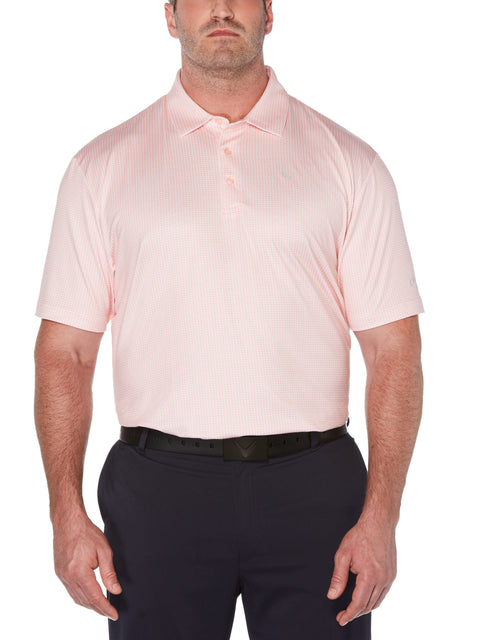 Big & Tall Houndstooth Printed Polo-Polos-Callaway