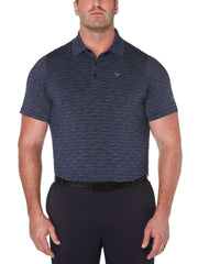 Big & Tall Marled Texture Stripe Polo-Polos-Callaway