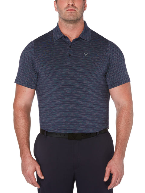 Big & Tall Marled Texture Stripe Polo-Polos-Callaway