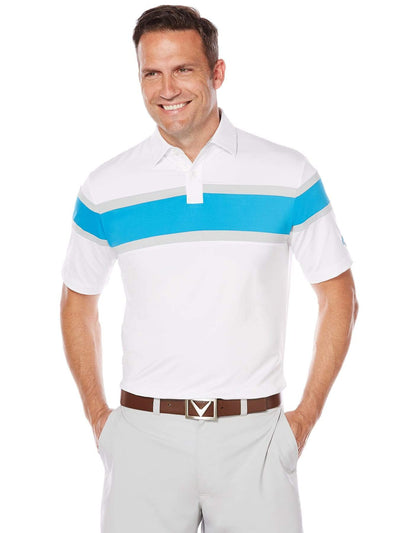 Big & Tall Opti-Dri Chest Stripe Polo-Polos-Callaway Apparel