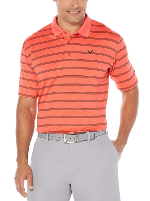 Big & Tall Opti-Dri Striped Polo-Polos-Callaway Apparel