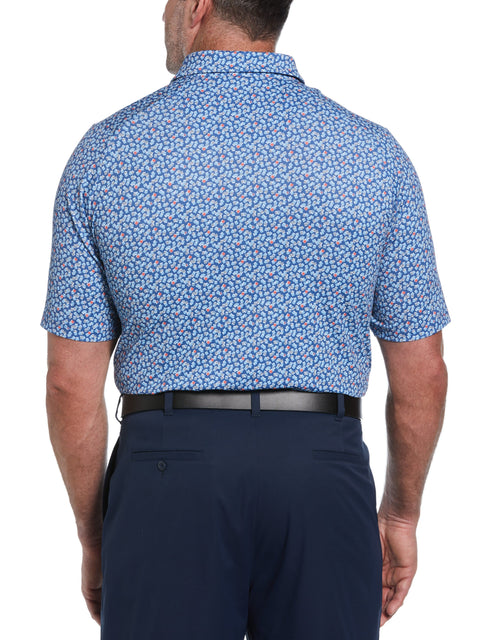 Big & Tall Polaroid Confetti Print Golf Polo-Polos-Callaway