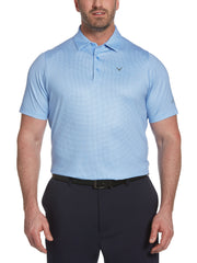 Big & Tall Printed Gingham Swing Tech Polo-Polos-Callaway