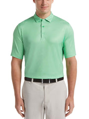 Big & Tall Printed Gingham Swing Tech Polo-Polos-Callaway Apparel