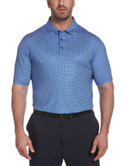 Big & Tall Printed Gingham Swing Tech Polo-Polos-Callaway