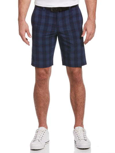 Big & Tall Printed Plaid Short-Shorts-Callaway