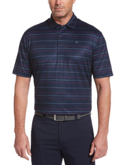 Big & Tall Printed Refined Stripe Polo-Polos-Callaway