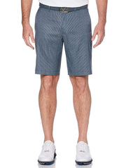 Big & Tall Stretch Heather Houndstooth Print Short-Shorts-Callaway Apparel