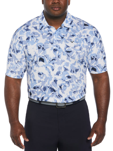 Big & Tall Tie Dye Palm Print Golf Polo-Polos-Callaway