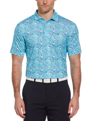 Big & Tall Tropical Cocktail Print Short Sleeve Golf Polo-Polos-Callaway