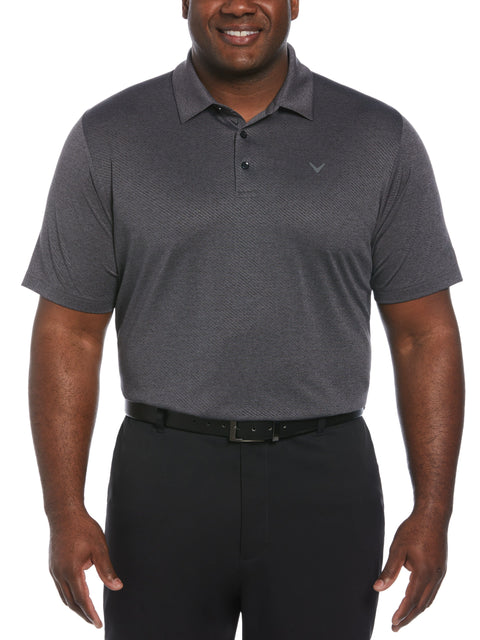 Big & Tall Ventilated Heather Jacquard Golf Polo-Polos-Callaway