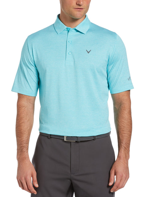 Big & Tall Ventilated Heather Jacquard Golf Polo-Polos-Callaway