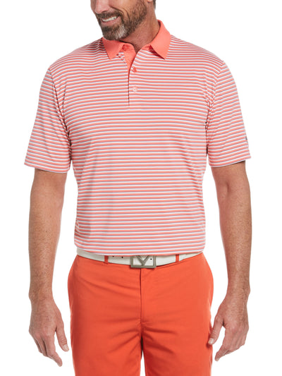 Mens 3-Color Stripe Golf Polo-Polos-Callaway