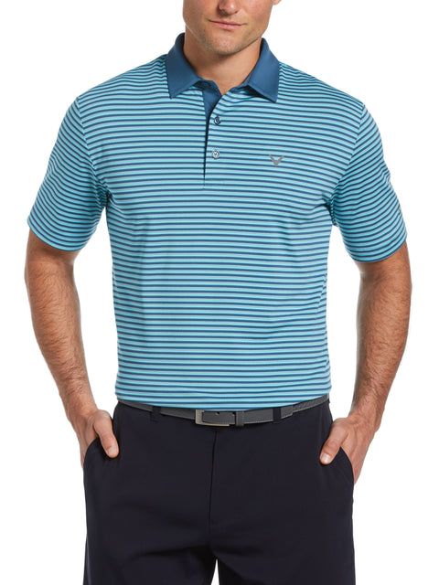 Mens Refined 3-Color Yarn-Dyed Stripe Golf Polo-Polos-Callaway