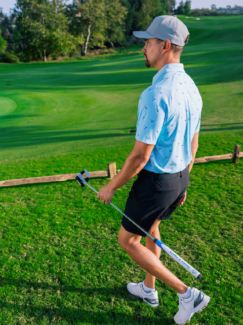 Mens All Over Birdie Print Polo