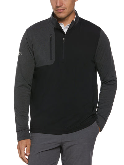 Aquapel 1/2 Zip Base Layer Golf Top (Black Heather) 