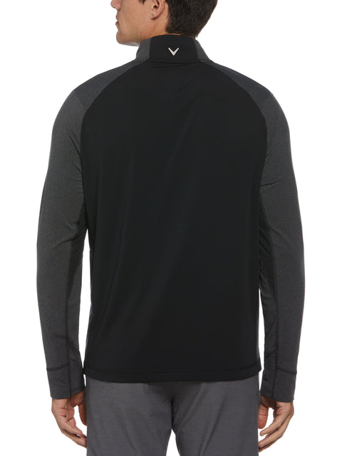 Aquapel 1/2 Zip Base Layer Golf Top (Black Heather) 