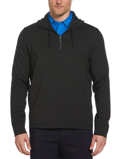 Premium Aquapel 1/4 Zip Golf Hoodie (Black Heather) 