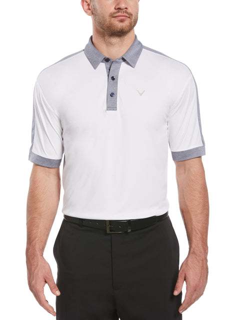 Mens Birdseye Color Block Polo-Polos-Callaway