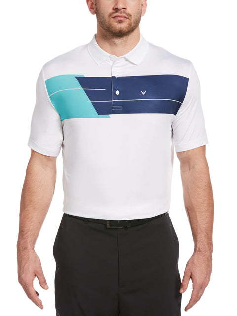 Mens Bold Block Chest Print Polo-Polos-Callaway