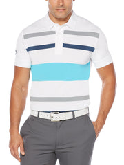 Mens Callaway X Block Striped Polo-Polos-Callaway