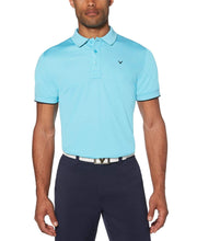 Mens Callaway X Solid Contrast Rib Polo-Polos-Callaway Apparel