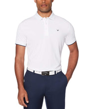 Mens Callaway X Solid Contrast Rib Polo-Polos-Callaway Apparel