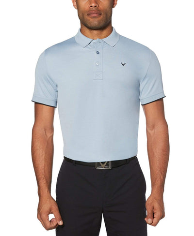 Mens Callaway X Solid Contrast Rib Polo-Polos-Callaway Apparel