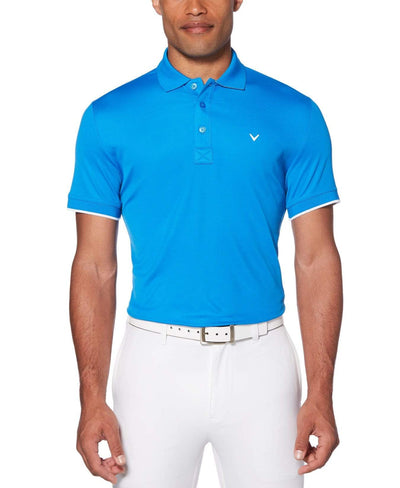 Mens Callaway X Solid Contrast Rib Polo-Polos-Callaway Apparel