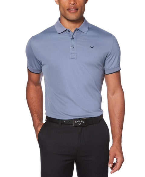 Mens Callaway X Solid Contrast Rib Polo-Polos-Callaway Apparel