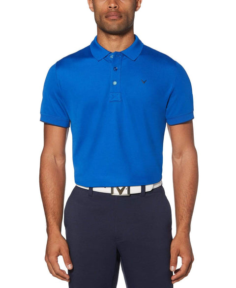 Mens Callaway X Solid Contrast Rib Polo-Polos-Callaway Apparel