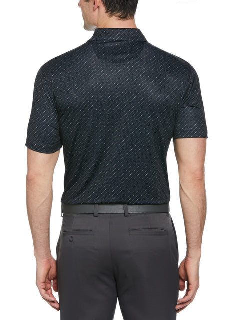 Chevron Print Golf Polo (Caviar) 