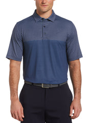 Mens Color Block Mini Print Golf Polo-Polos-Callaway