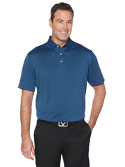 Mens Cooling Heathered Jacquard Polo-Polos-Callaway